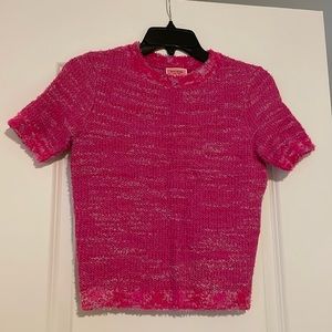 kate spade pink tweed top